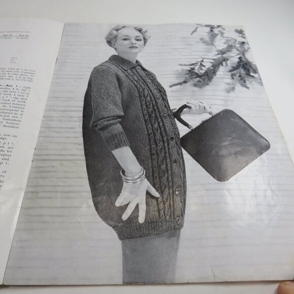 Fleisher's Hand Knitting Fashion Magazine Vol 103..1958 with real patterns - Picture 13 of 16